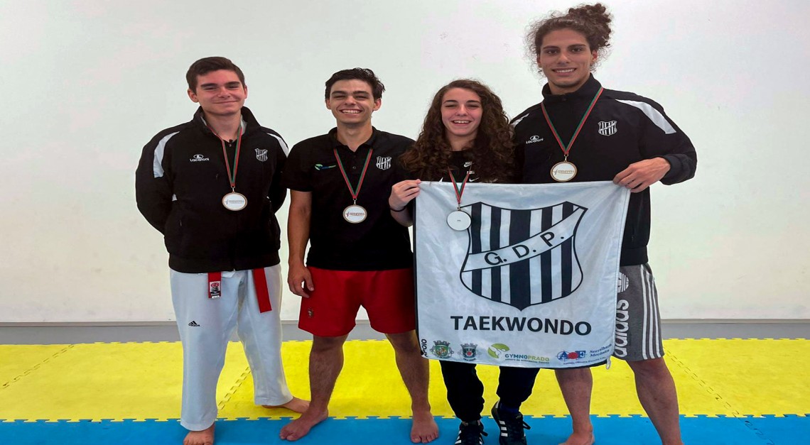 Quatro atletas, quatro medalhas. GD Prado em alta nos nacionais de Taekwondo